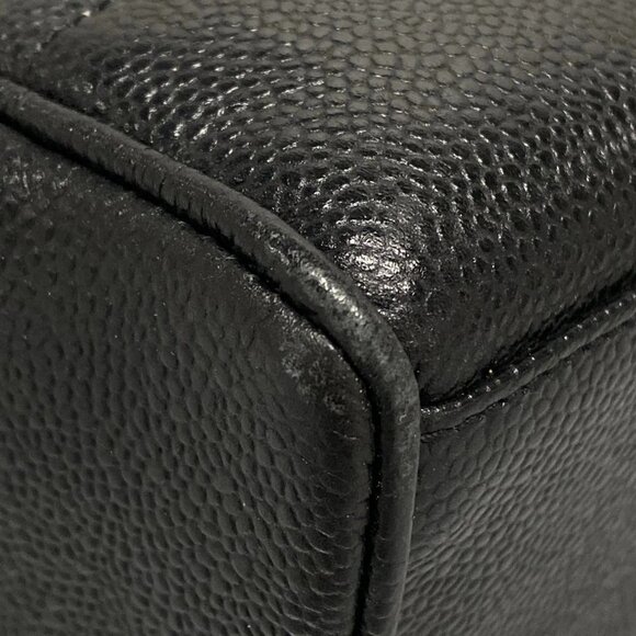 Auth CHANEL - A08045/X01019 Black Calfskin Shoulder Bag Gold hardware - Picture 4 of 16